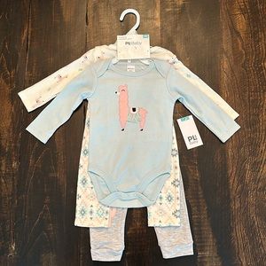 NWT - PL Baby Llama Onesie and Pant Set